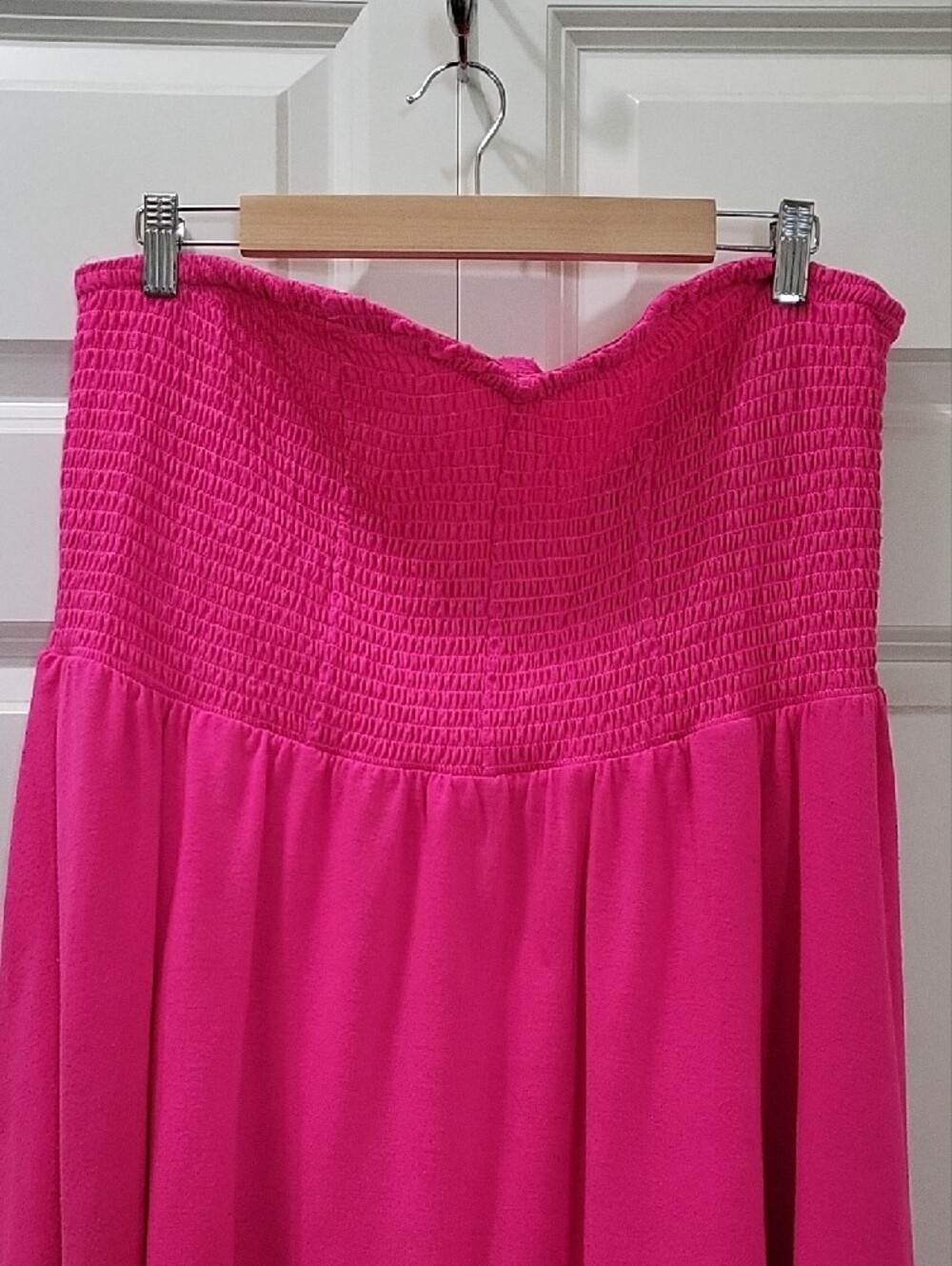 Torrid Hot Pink Fuchsia Smocked Strapless Knit Dress Women's Size 3X - Picture 2 of 13